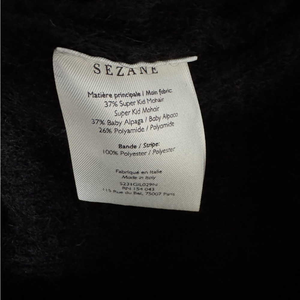 La Maille Sezane Barry Cardigan Mohair Alpaca V-Neck Knit Women’s Button - Picture 9 of 15